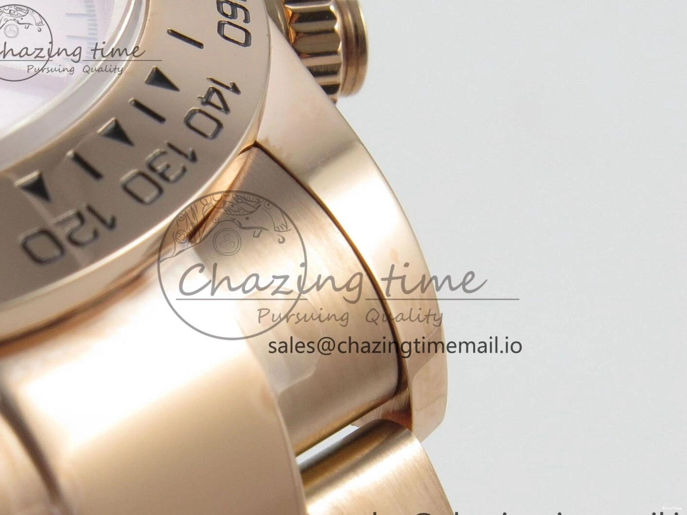 MiroTime 0130 WeatherProof Daytona 126505 RG Clean 1:1 Best Edition RG Champagne Stick Dial on RG Bracelet Super Clone DD 248